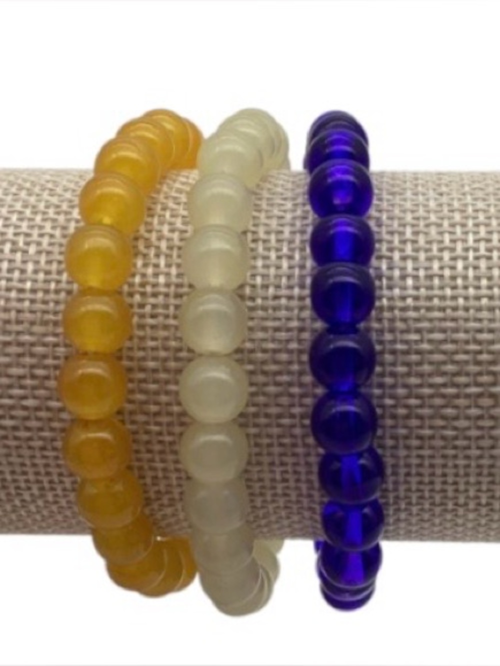 Set of (3) Glass Beaded Stretch Bracelets (NWT) (Size: OSFM)